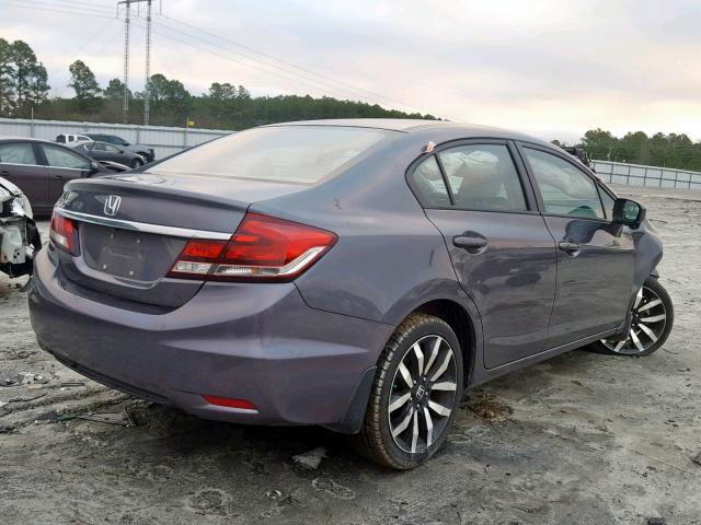 2HGFB2F91FH517349 - 2015 HONDA CIVIC EXL GRAY photo 4