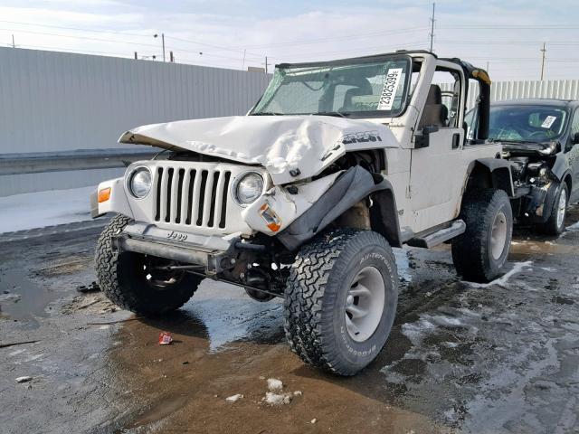 1J4FA49S33P324178 - 2003 JEEP WRANGLER / WHITE photo 2