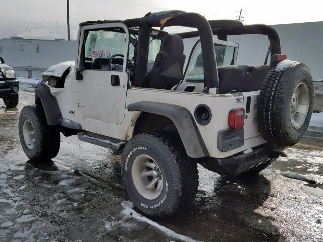 1J4FA49S33P324178 - 2003 JEEP WRANGLER / WHITE photo 3