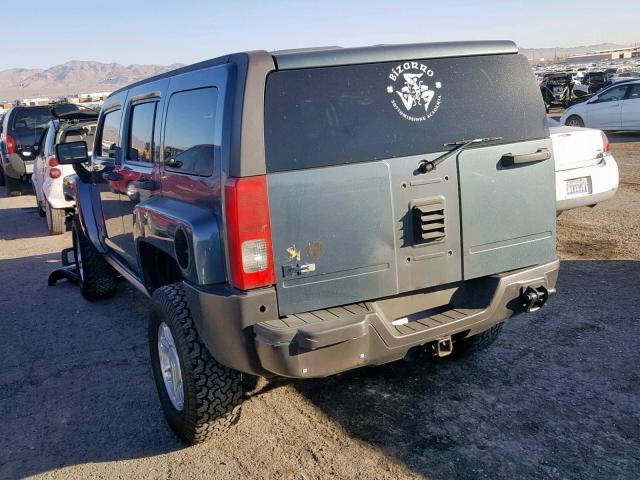 5GTDN136768269737 - 2006 HUMMER H3 BLUE photo 3