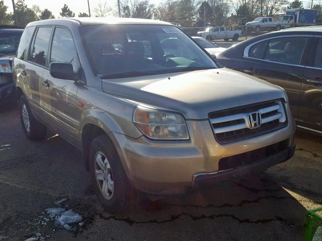 2HKYF18126H545259 - 2006 HONDA PILOT LX GOLD photo 1