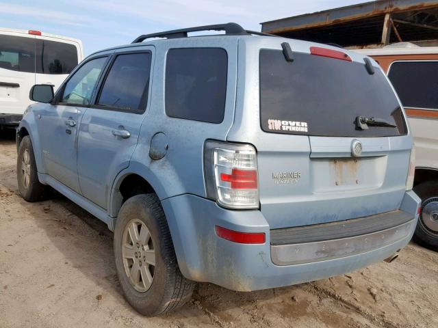 4M2CU81Z98KJ04977 - 2008 MERCURY MARINER BLUE photo 3