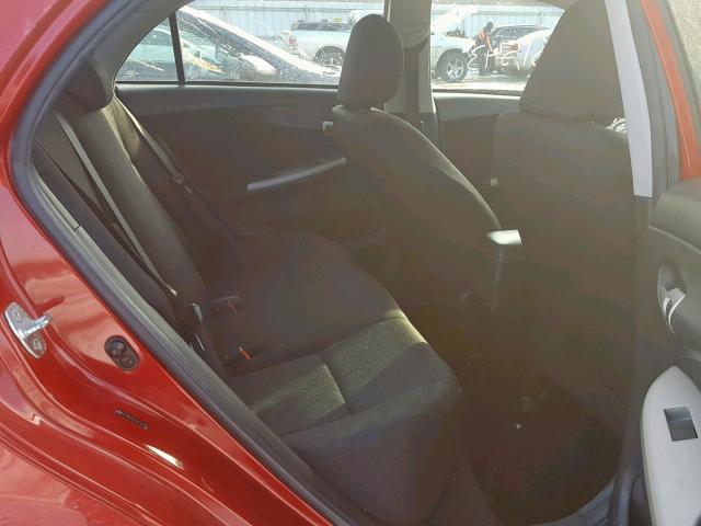 2T1BU4EE6AC334503 - 2010 TOYOTA COROLLA BA RED photo 6
