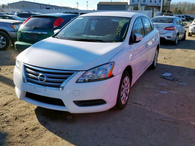 3N1AB7AP9FY270431 - 2015 NISSAN SENTRA S WHITE photo 2