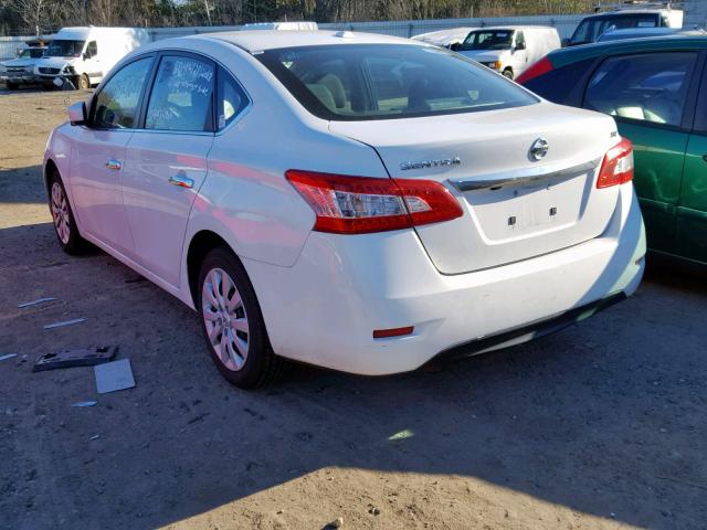 3N1AB7AP9FY270431 - 2015 NISSAN SENTRA S WHITE photo 3