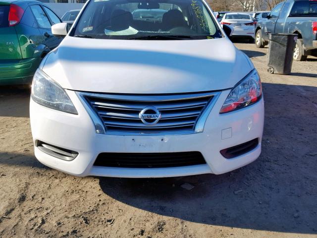 3N1AB7AP9FY270431 - 2015 NISSAN SENTRA S WHITE photo 9