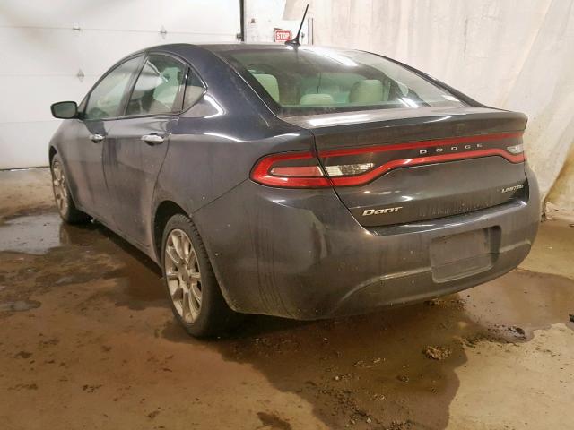 1C3CDFCA4DD103966 - 2013 DODGE DART LIMIT GRAY photo 3