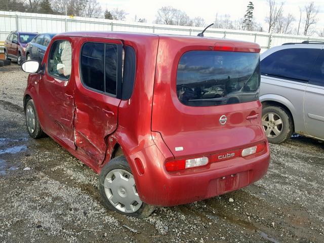 JN8AZ2KRXBT207468 - 2011 NISSAN CUBE BASE RED photo 3