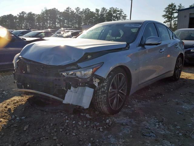 JN1BV7AP8EM674236 - 2014 INFINITI Q50 BASE SILVER photo 2