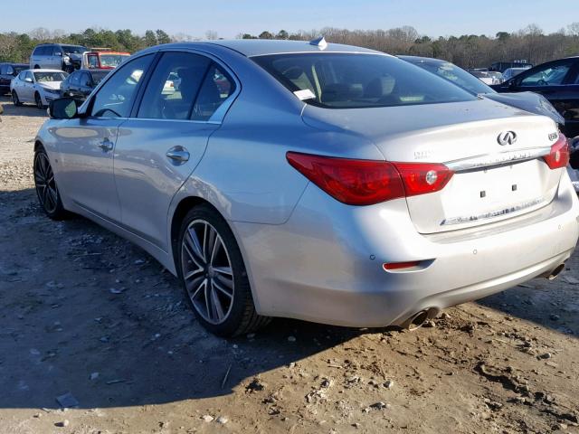 JN1BV7AP8EM674236 - 2014 INFINITI Q50 BASE SILVER photo 3