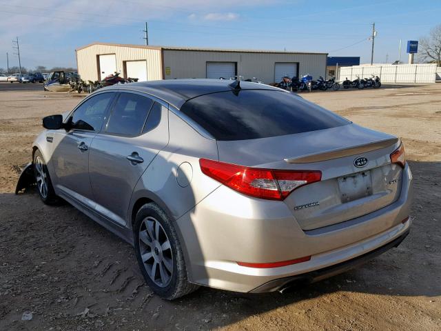 5XXGR4A66CG050435 - 2012 KIA OPTIMA SX SILVER photo 3