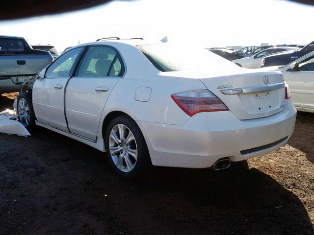 JH4KB2F66AC001646 - 2010 ACURA RL WHITE photo 3