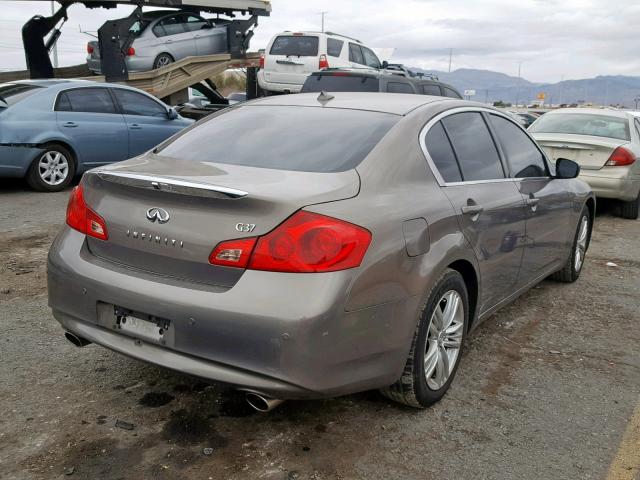 JN1CV6AP9AM406773 - 2010 INFINITI G37 BASE TAN photo 4