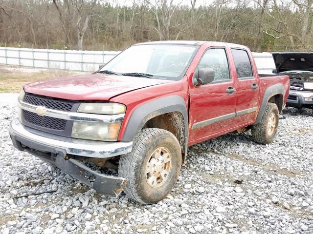 1GCDS136568236929 - 2006 CHEVROLET COLORADO MAROON photo 2