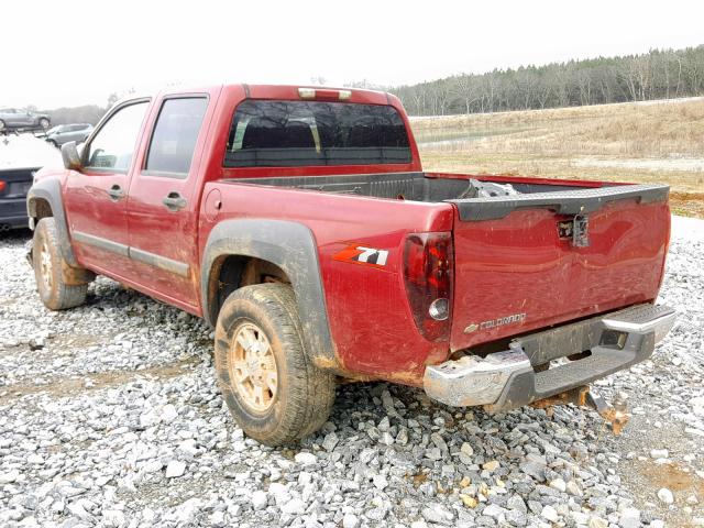 1GCDS136568236929 - 2006 CHEVROLET COLORADO MAROON photo 3