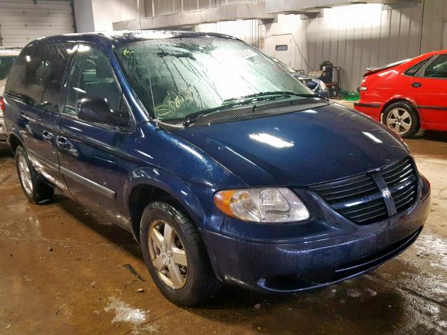 1D4GP45R66B584073 - 2006 DODGE CARAVAN SX BLUE photo 1