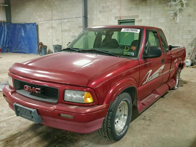 1GTCS19Z0S8538152 - 1995 GMC SONOMA MAROON photo 2