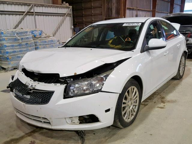 1G1PH5SBXD7305076 - 2013 CHEVROLET CRUZE ECO WHITE photo 2