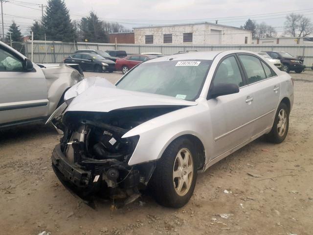 5NPEU46F16H090185 - 2006 HYUNDAI SONATA GLS SILVER photo 2