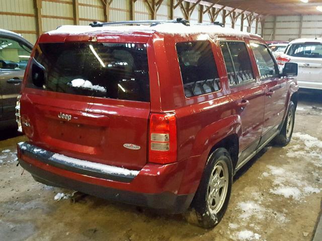 1J4NF2GB9BD141534 - 2011 JEEP PATRIOT RED photo 4