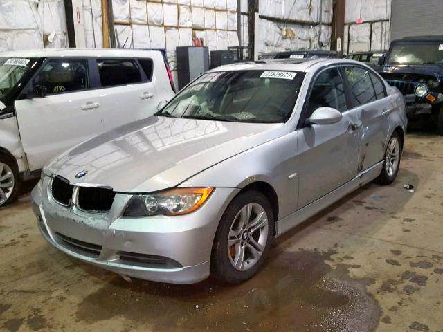 WBAVC53578FZ85226 - 2008 BMW 328 I SULE SILVER photo 2