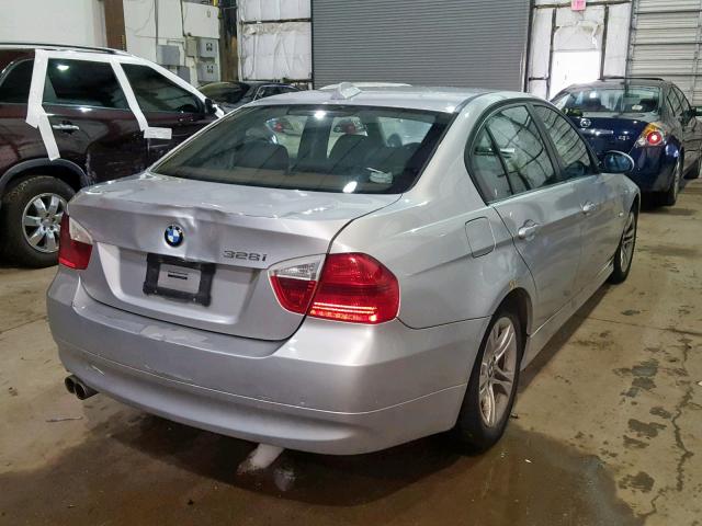 WBAVC53578FZ85226 - 2008 BMW 328 I SULE SILVER photo 4