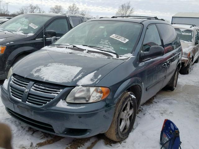 1D4GP45R65B177319 - 2005 DODGE CARAVAN SX BLUE photo 2