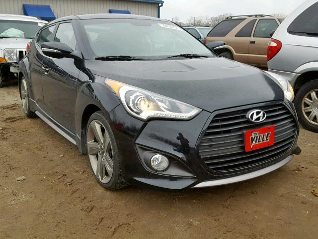 KMHTC6AE2EU182412 - 2014 HYUNDAI VELOSTER T BLACK photo 1