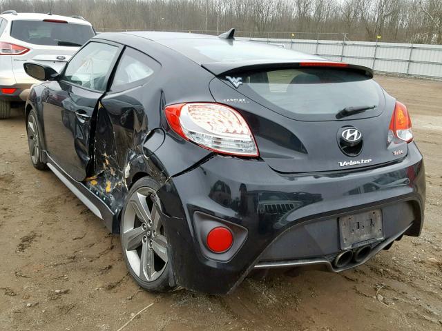 KMHTC6AE2EU182412 - 2014 HYUNDAI VELOSTER T BLACK photo 3