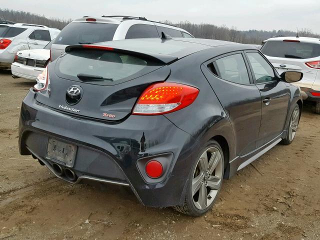 KMHTC6AE2EU182412 - 2014 HYUNDAI VELOSTER T BLACK photo 4