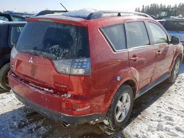 JA4AS2AW4AZ600671 - 2010 MITSUBISHI OUTLANDER RED photo 4