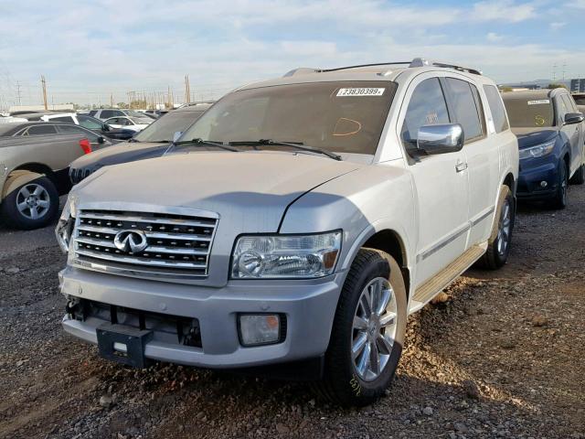 5N3AA08C88N900436 - 2008 INFINITI QX56 SILVER photo 2