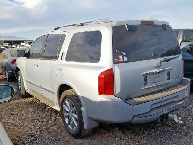 5N3AA08C88N900436 - 2008 INFINITI QX56 SILVER photo 3