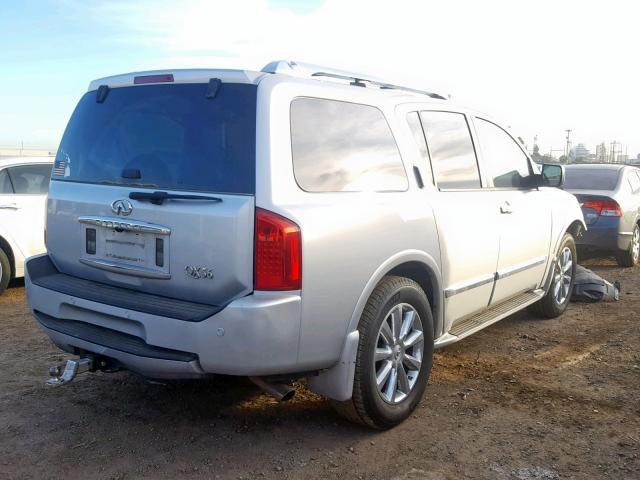 5N3AA08C88N900436 - 2008 INFINITI QX56 SILVER photo 4