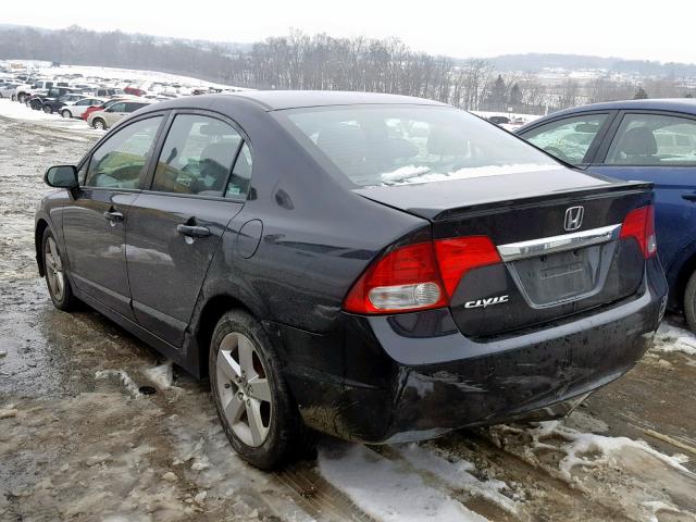 19XFA16699E022981 - 2009 HONDA CIVIC BLACK photo 3