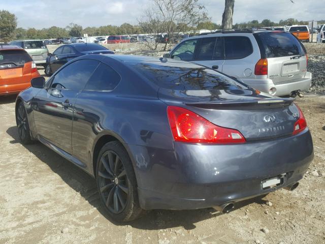 JNKCV64E59M601223 - 2009 INFINITI G37 BASE BLUE photo 3