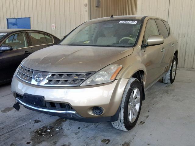 JN8AZ08WX6W505766 - 2006 NISSAN MURANO SL GOLD photo 2