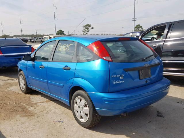 1FAFP37N57W262098 - 2007 FORD FOCUS ZX5 BLUE photo 3