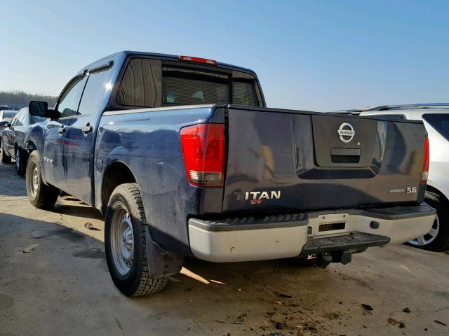 1N6BA07D88N325652 - 2008 NISSAN TITAN XE BLUE photo 3