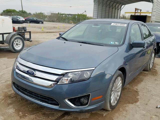 3FADP0L37BR112824 - 2011 FORD FUSION HYB BLUE photo 2