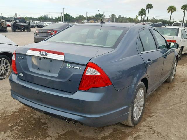 3FADP0L37BR112824 - 2011 FORD FUSION HYB BLUE photo 4