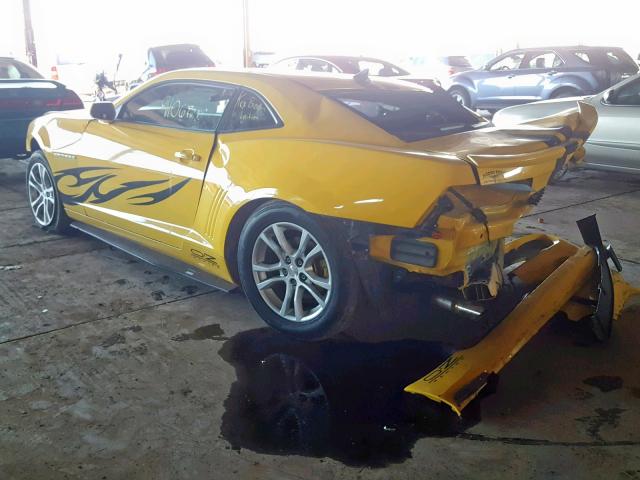 2G1FA1E31C9108484 - 2012 CHEVROLET CAMARO LS YELLOW photo 3