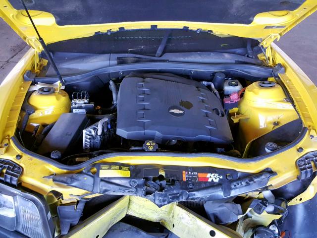 2G1FA1E31C9108484 - 2012 CHEVROLET CAMARO LS YELLOW photo 7