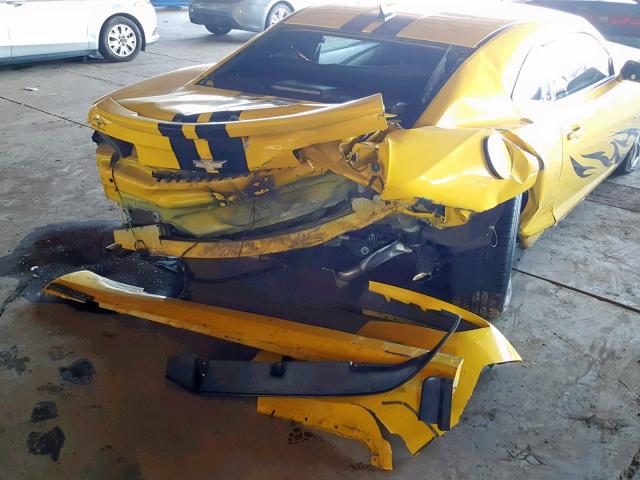 2G1FA1E31C9108484 - 2012 CHEVROLET CAMARO LS YELLOW photo 9