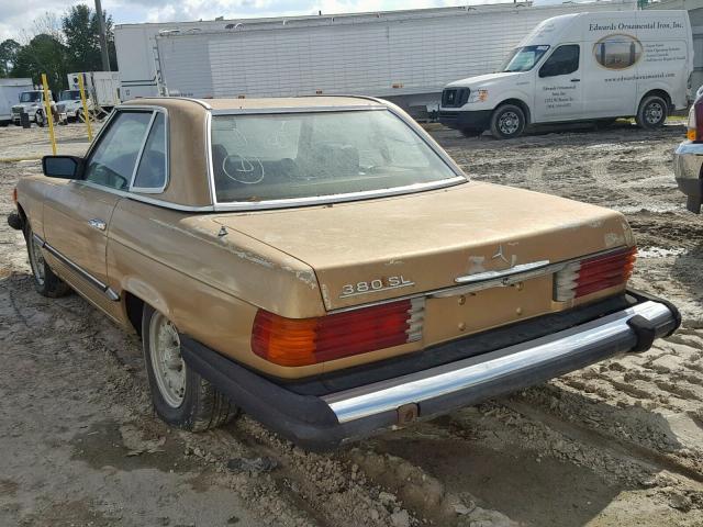 WDBBA45A4DB028343 - 1983 MERCEDES-BENZ 380 SL BROWN photo 3