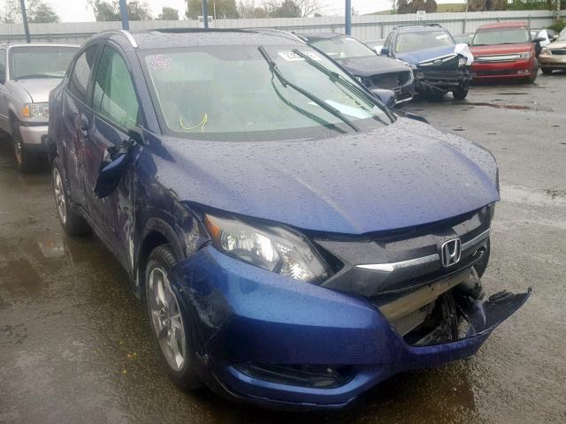 3CZRU5H76GM756086 - 2016 HONDA HR-V EXL BLUE photo 1