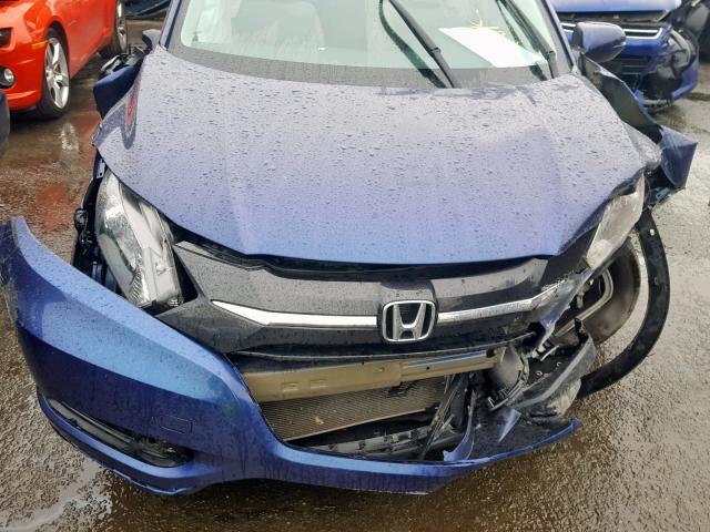 3CZRU5H76GM756086 - 2016 HONDA HR-V EXL BLUE photo 7