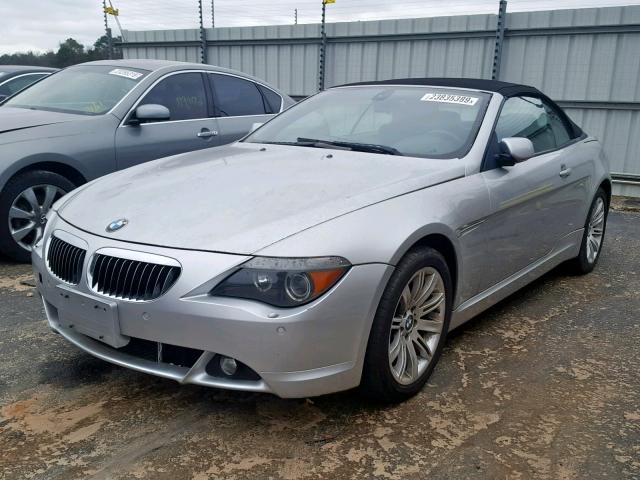 WBAEK13436CN79722 - 2006 BMW 650 I SILVER photo 2