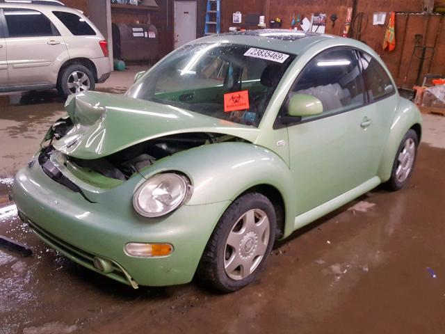 3VWCC21CXYM486248 - 2000 VOLKSWAGEN NEW BEETLE მწვანე ფოტო 2