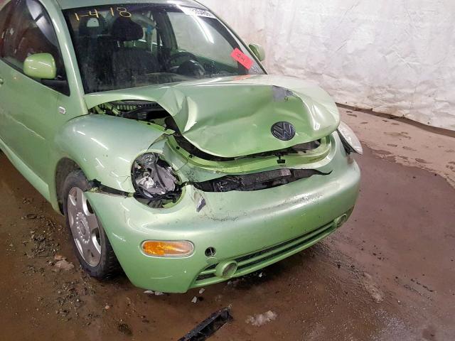 3VWCC21CXYM486248 - 2000 VOLKSWAGEN NEW BEETLE მწვანე ფოტო 9
